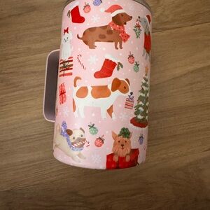 *NEW WITH TAGS* Clementine 17oz doubled wall mug holiday themed with dogs
